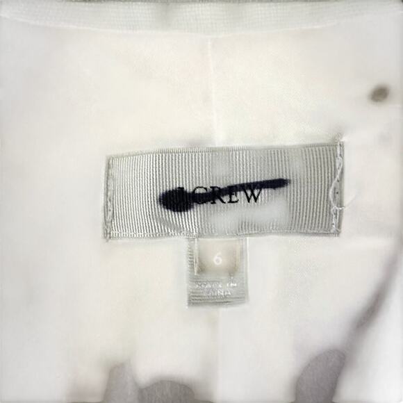 J. Crew Ivory Single Button Linen Blend Blazer with Contrast Satin Collar (6) - Picture 11 of 14